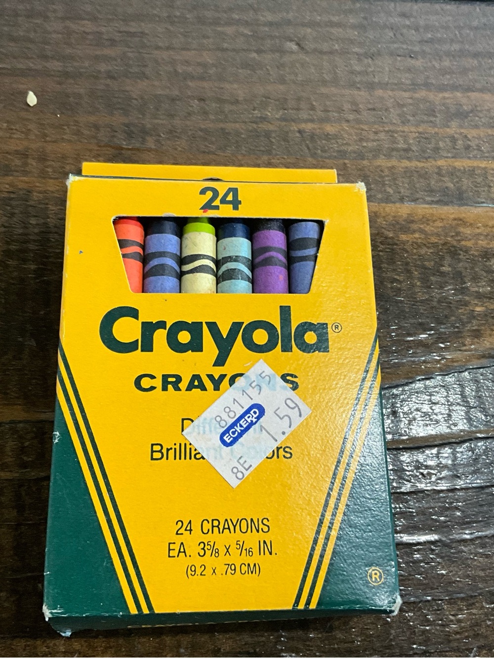 Vintage 1987 Crayola Crayons 24 Count Bonney & Smith Used